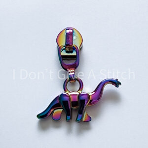 Zipper Pull - Custom Brontosaurus Rainbow - #5 - Each