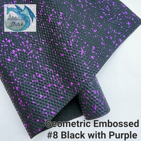 RETAIL VINYL - Geometric Embossed - #8 Black and Purple